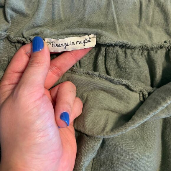 Firenze in Maglia Boho Olive Green Culottes - Picture 6 of 9